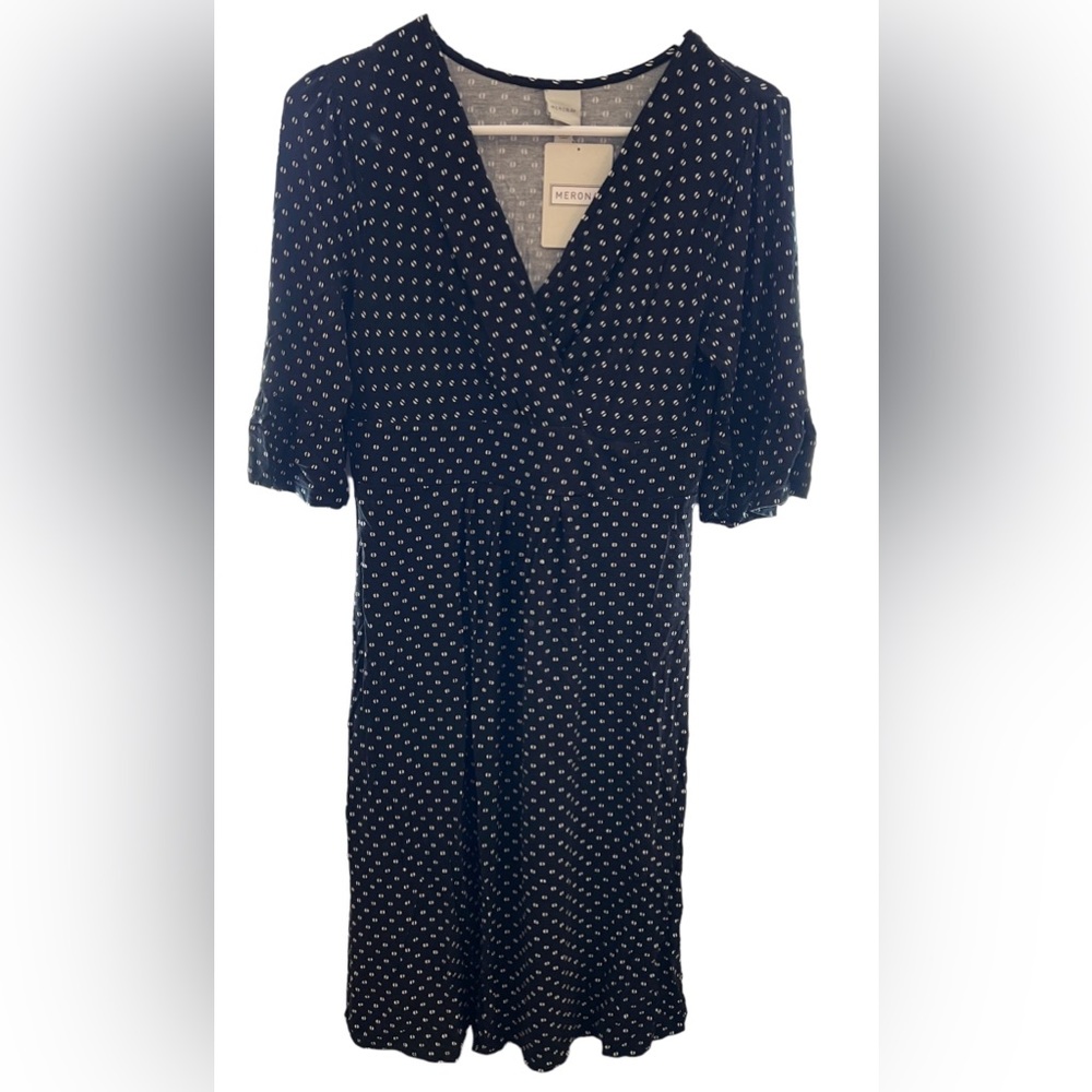 Merona’s printed dress with 3/4 Flare Sleeve Ruffle